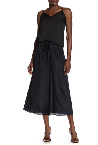 Imbracaminte femei theory drawstring printed culotte silk pants black multi