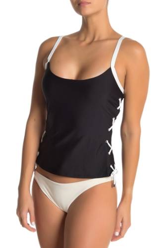 Imbracaminte femei tommy hilfiger lace-up solid tankini black