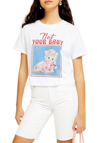 Imbracaminte femei topshop not your baby graphic t-shirt white multi