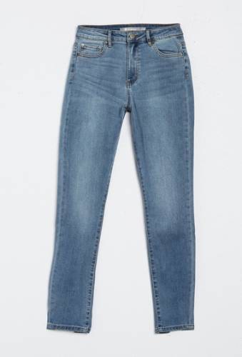 Imbracaminte femei tractr high rise back slit jeans indigo