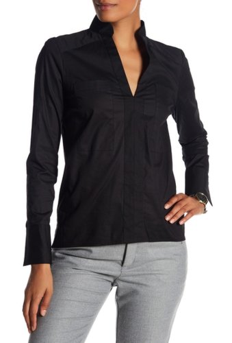 Imbracaminte femei vertigo poplin back zip blouse black