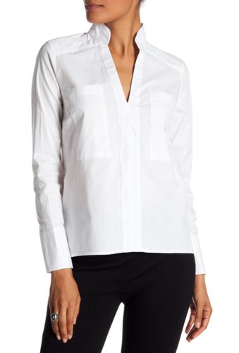 Imbracaminte femei vertigo poplin back zip blouse white