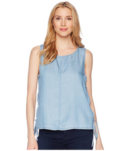 Imbracaminte femei vince camuto sleeveless shirting tencel blouse with lace-up sides vintage