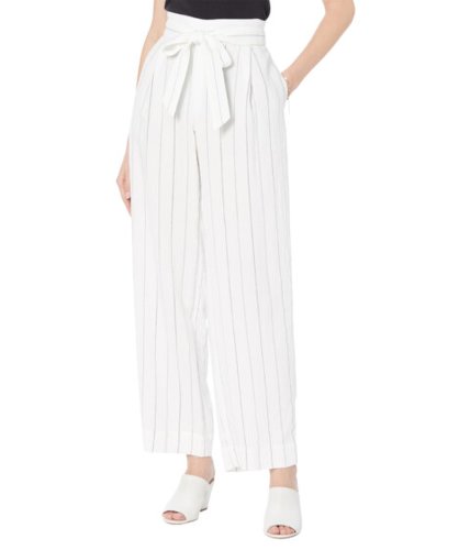 Imbracaminte femei vince soft stripe belted pull-on pants off-white
