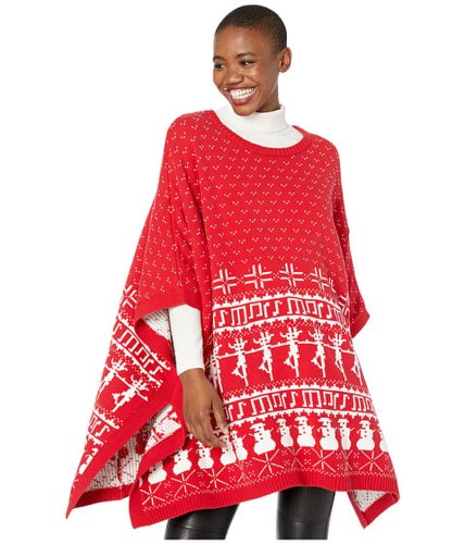 Imbracaminte femei whoopi fair isle knit cape red