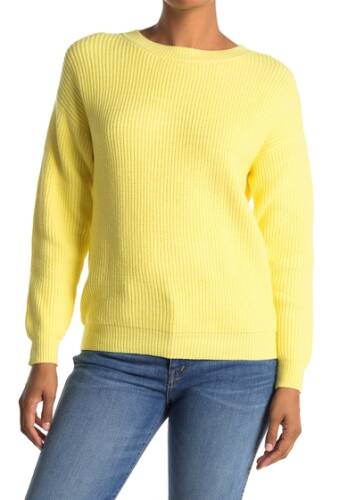 Imbracaminte femei woven heart open back pull-over sweater yellow
