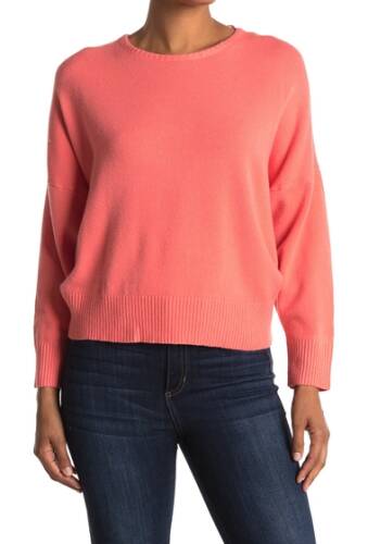 Imbracaminte femei woven heart open tie back pull-over sweater coral