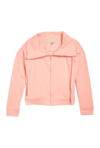 Imbracaminte femei z by zella short stop zip up jacket pink sunrise