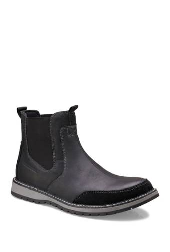 Incaltaminte barbati members only slip-on leather chelsea boot black
