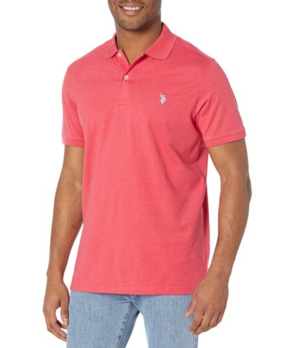 Incaltaminte barbati us polo assn solid jersey polo shirt field red heather