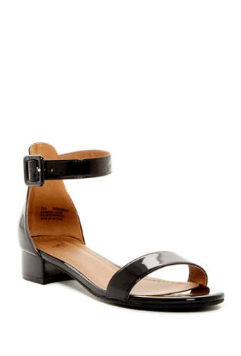 Incaltaminte femei 14th union justine ankle strap sandal - wide width available black faux patent