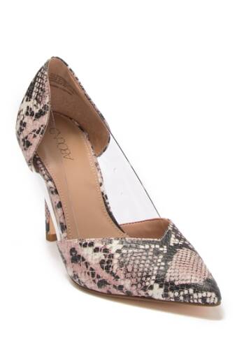 Incaltaminte femei abound alana pointed toe pump blush printed snake faux