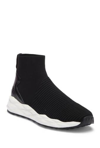 Incaltaminte femei ash spot stripe sock sneaker blackblac