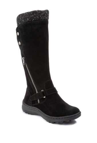 Incaltaminte femei baretraps adele tall water resistant faux shearling boot black