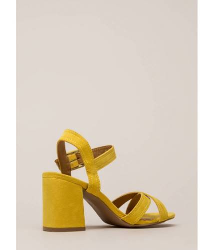 Cheap&chic Incaltaminte femei cheapchic capsule collection strappy block heels yellow