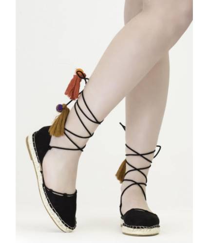 Incaltaminte femei cheapchic chic getaway faux suede lace-up flats black