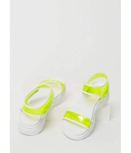 Cheap&chic Incaltaminte femei cheapchic clearly sporty strappy platform sandals neonyellow
