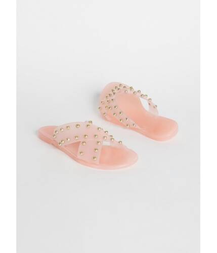 Incaltaminte femei cheapchic dome sweet dome studded slide sandals nude