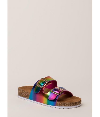 Incaltaminte femei cheapchic easy way out rainbow slide sandals rainbow