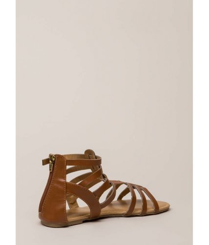 Incaltaminte femei cheapchic fight on strappy gladiator sandals whisky