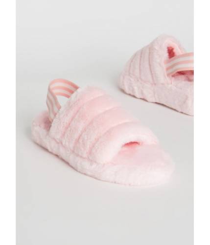 Incaltaminte femei cheapchic good mood furry slingback sandals pink
