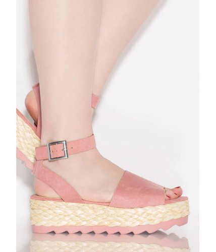Incaltaminte femei cheapchic sun day braided faux suede sandals blush