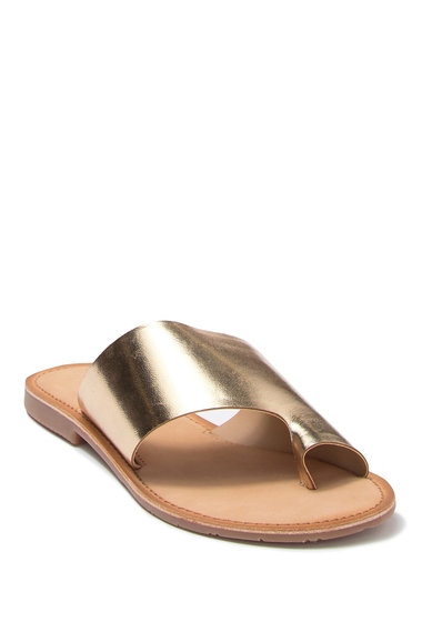 Incaltaminte femei chinese laundry gemmy leather toe loop sandal gold
