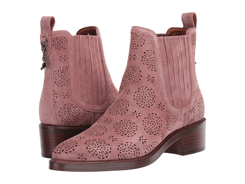 Incaltaminte femei coach bowery chelsea boot with cut out tea rose dusty rose