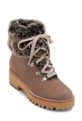 Incaltaminte femei dolce vita patsy faux fur lace-up boot dk taupe