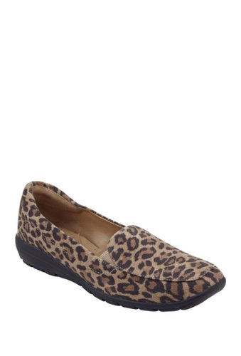 Incaltaminte femei easy spirit abriana leopard print suede loafer - wide width available mna01