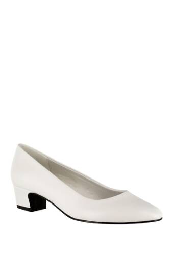 Incaltaminte femei easy street prim block heel pump - multiple widths available white