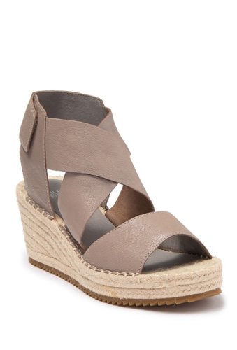 Incaltaminte femei eileen fisher willow leather wedge sandal oyster