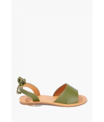 Incaltaminte femei forever21 faux leather lace-up sandals olive