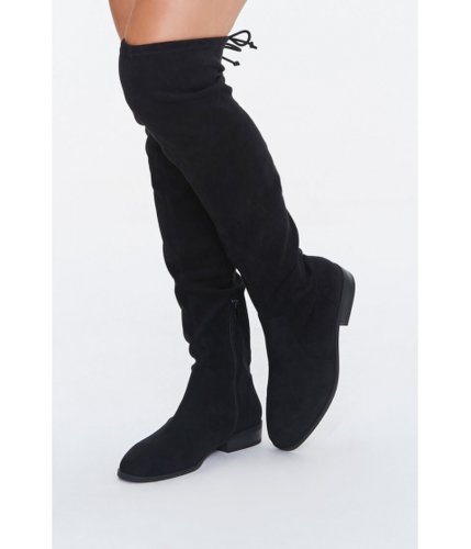 Incaltaminte femei forever21 over-the-knee slouchy boots black