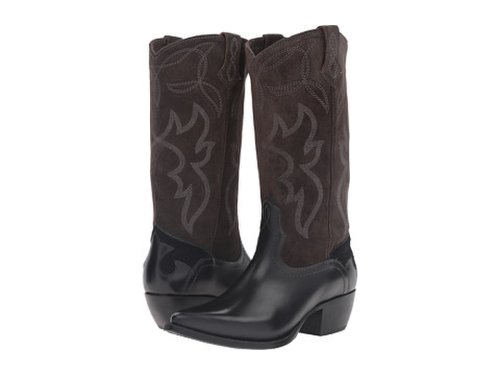 Incaltaminte femei frye shane embroidered tall charcoal smooth veg calf