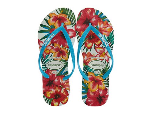 Incaltaminte femei havaianas slim hibisco sandal white