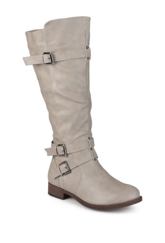 Incaltaminte femei journee collection bite ruched riding boot - wide calf taupe