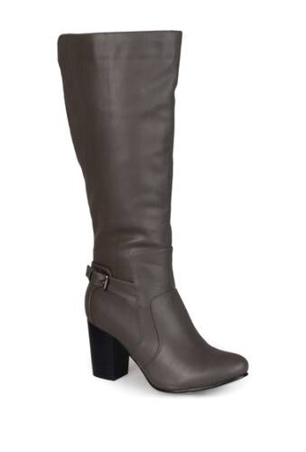 Incaltaminte femei journee collection carver heeled tall boot grey