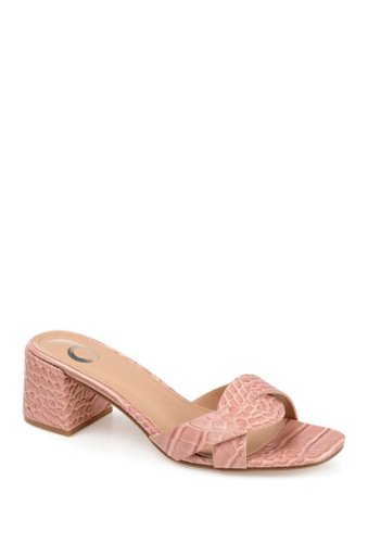 Incaltaminte femei journee collection perette croc embossed sandal pink