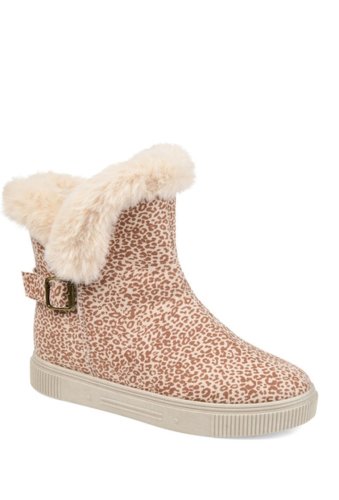Incaltaminte femei journee collection sibby faux fur lined boot leopard