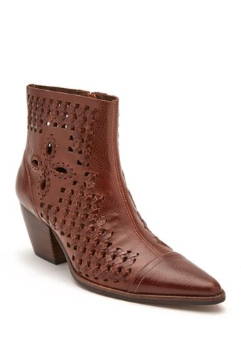 Incaltaminte femei matisse bello woven pointy toe bootie brown leather