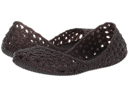 Incaltaminte femei melissa shoes x campana crochet flat black iridescent