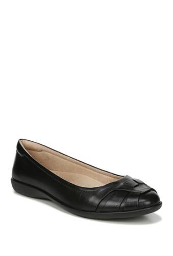 Incaltaminte femei naturalizer freeport leather flat - wide width available black