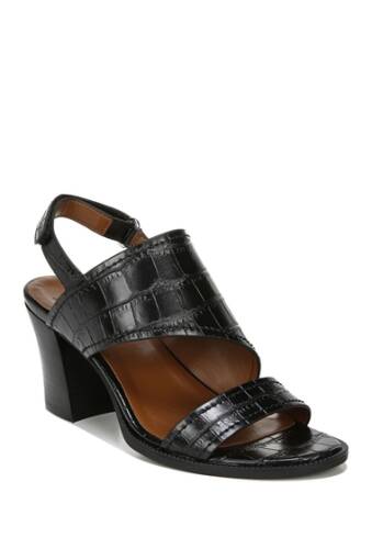 Incaltaminte femei naturalizer raelynn croc embossed block heel sandal - wide width available black croco