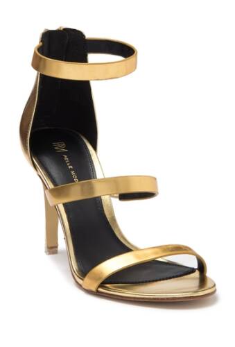 Incaltaminte femei pelle moda dalia metallic three strap sandal gold