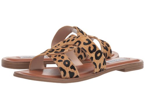 Incaltaminte femei steve madden cabana flat sandal leopard