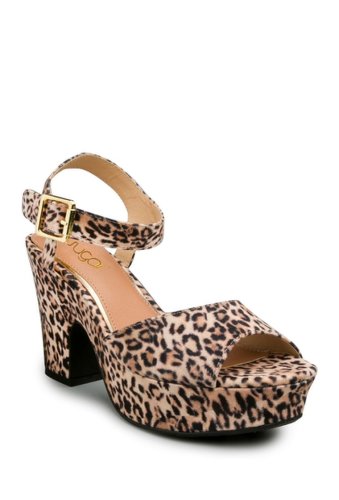 Incaltaminte femei sugar eclectik chunky platform sandal cheetah micro