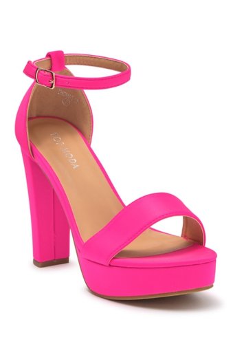 Incaltaminte femei top moda thomas platform ankle strap sandal neon pink