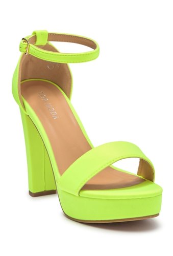Incaltaminte femei top moda thomas platform ankle strap sandal neon yellow