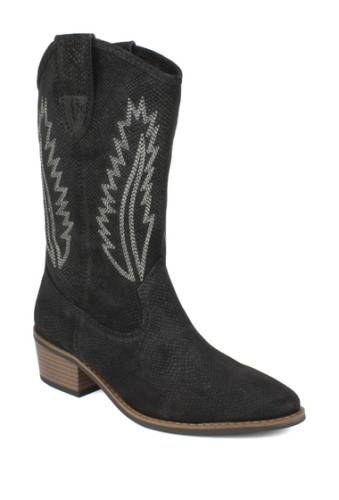 Incaltaminte femei white mountain footwear caraway leather western cowboy boot blackeprint leather